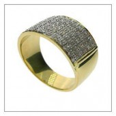 Beautifully Crafted Diamond Mens Ring with Certified Diamonds in 18k Yellow Gold - GR0060R